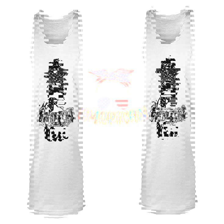 Womens All American Mimi Messy Bun 4Th Of July Independence Day  Unisex Tank Top