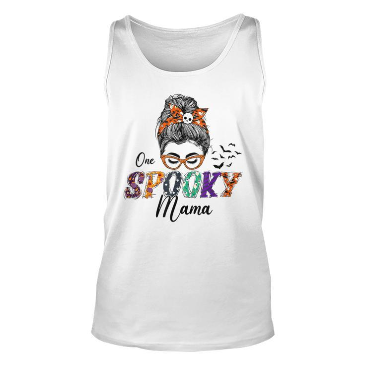 Womens Halloween One Spooky Mama Family Matching Costume  Unisex Tank Top