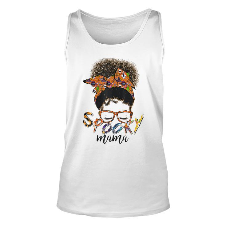 Womens Spooky Mama Funny Halloween Day For Mom  Unisex Tank Top