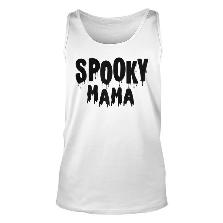 Womens Spooky Mama Mom Fun Scary Pumpkin Halloween Costume Boo Fall  Unisex Tank Top