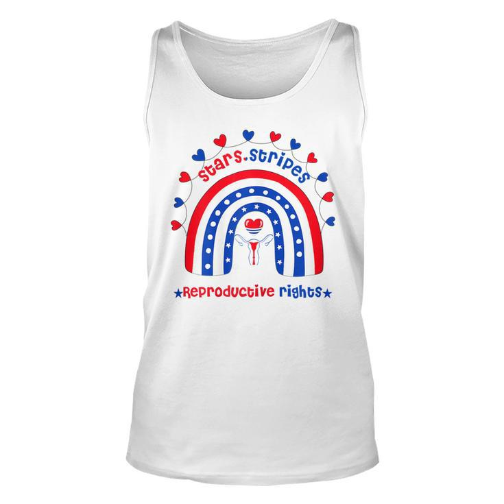 Womens Stars Stripes Reproductive Rights Patriotic 4Th Of July  Unisex Tank Top