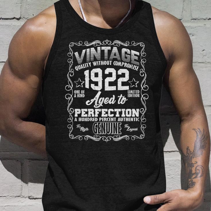 100Th Birthday Vintage 1922 Aged To Perfection Genuine Unisex Tank Top Gifts for Him