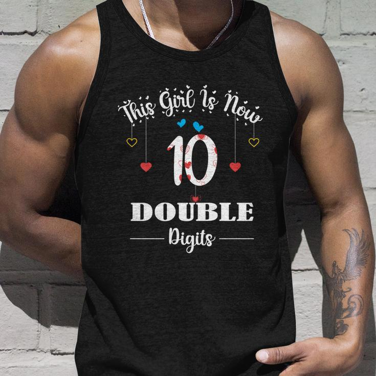 10Th Birthday Funny Gift Funny Gift This Girl Is Now 10 Double Digits Gift V2 Unisex Tank Top Gifts for Him