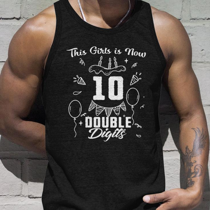 10Th Birthday Funny Gift Great Gift This Girl Is Now 10 Double Digits Cute Gift Unisex Tank Top Gifts for Him