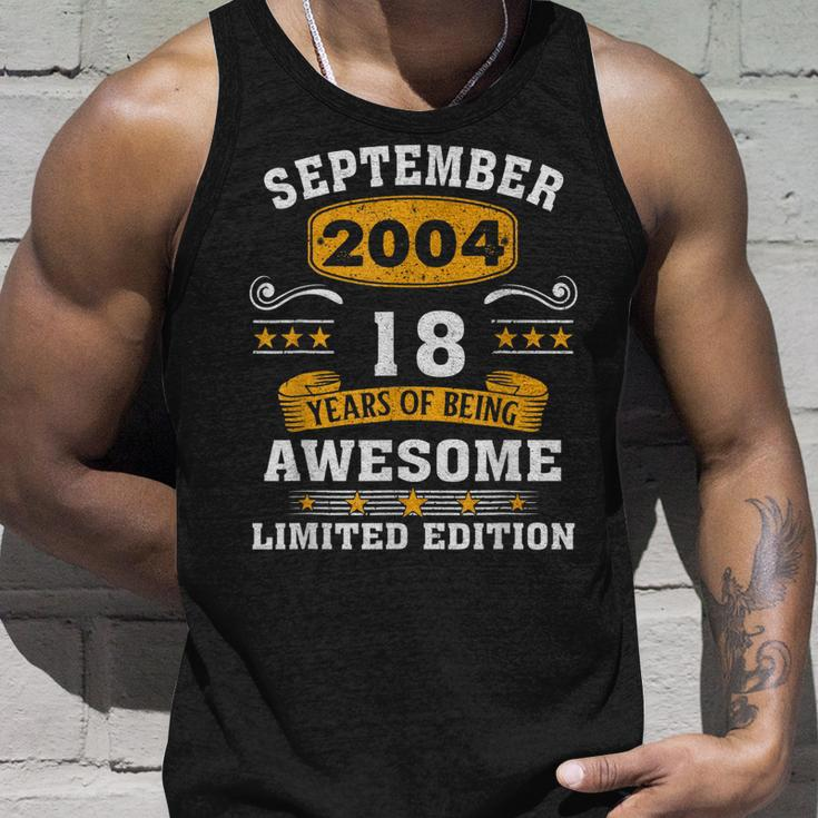 18 Years Old Legend Since September 2004 18Th Birthday Gifts Men Women Tank Top Graphic Print Unisex Gifts for Him