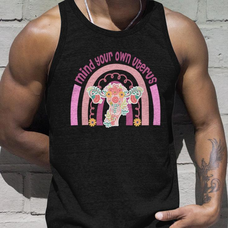 1973 Pro Roe Rainbow Mind You Own Uterus Womens Rights Unisex Tank Top Gifts for Him