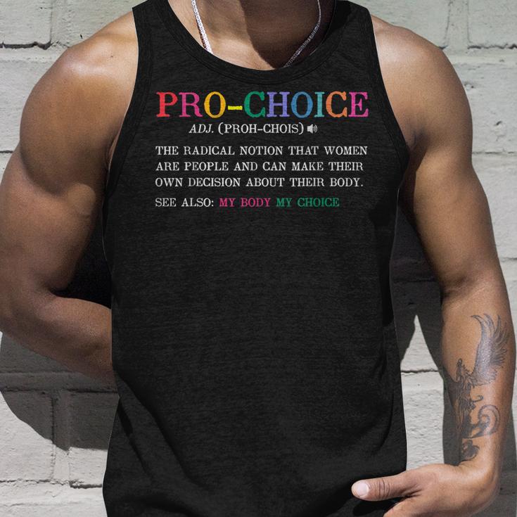 Pro Choice Definition Feminist Rights Funny   Unisex Tank Top