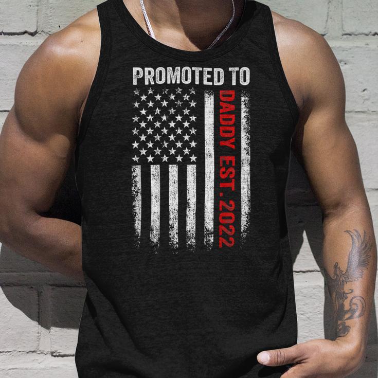 Firefighter Red Line Promoted To Daddy 2022 Firefighter Dad Unisex Tank Top