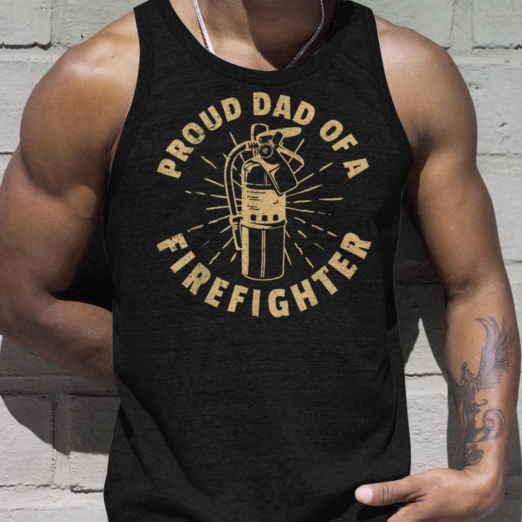 Firefighter Proud Dad Of A Firefighter V2 Unisex Tank Top