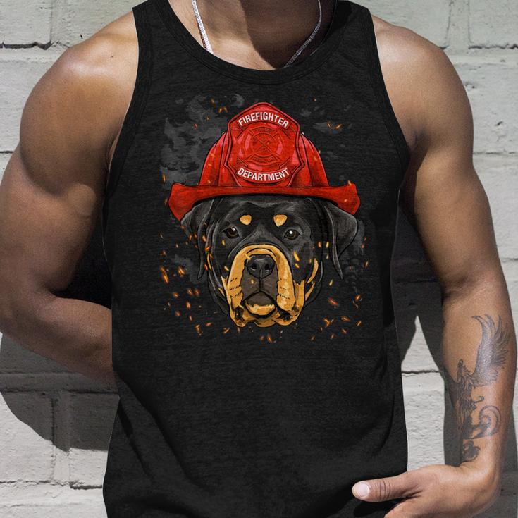 Firefighter Rottweiler Firefighter Rottweiler Dog Lover V2 Unisex Tank Top