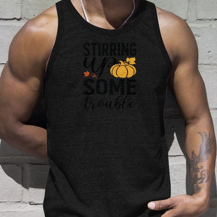 Stirring Up Some Trouble Fall Thanks Men Women Tank Top Graphic Print Unisex