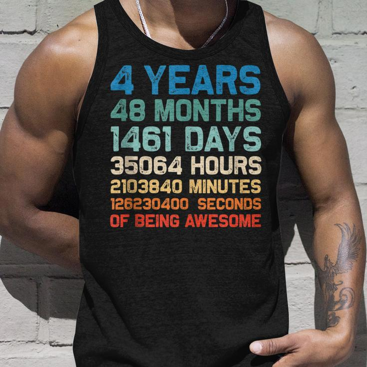 4Th Birthday 4 Years Of Being Awesome Wedding Anniversary V2 Unisex Tank Top Gifts for Him