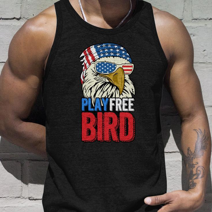 4Th Of July American Flag Bald Eagle Mullet Play Free Bird Gift Unisex Tank Top Gifts for Him