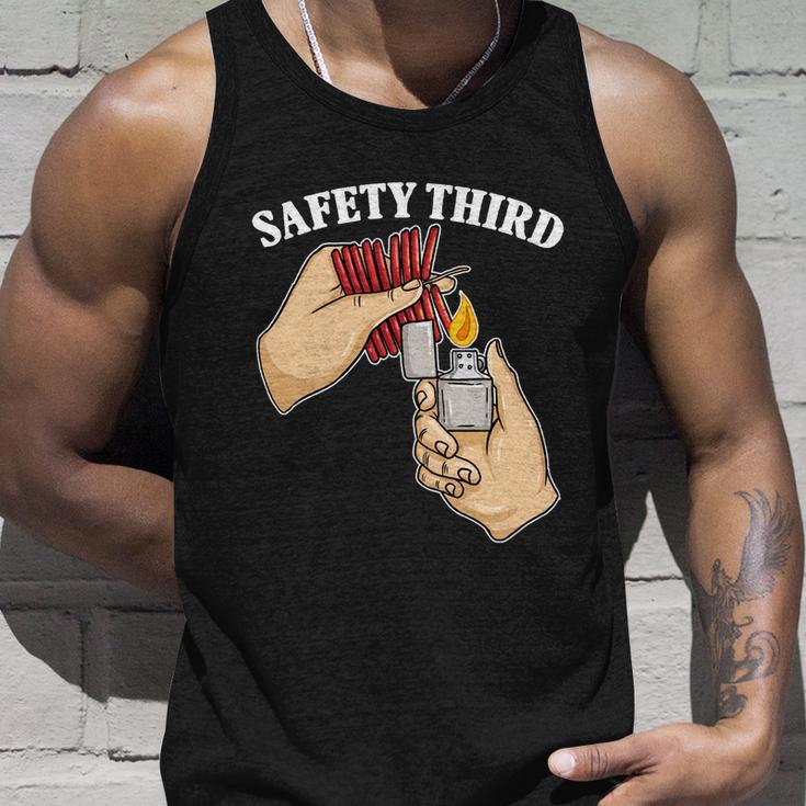 4Th Of July Firecracker Safety Third Funny Fireworks Gift Unisex Tank Top Gifts for Him