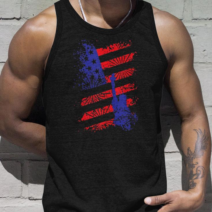 4Th Of July Usa Flag American Patriotic Statue Of Liberty Unisex Tank Top Gifts for Him