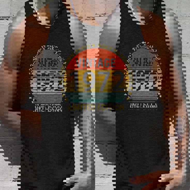 50 Year Old Gifts Vintage 1972 Limited Edition 50Th Birthday Gift Graphic Design Printed Casual Daily Basic V2 Unisex Tank Top Gifts for Him