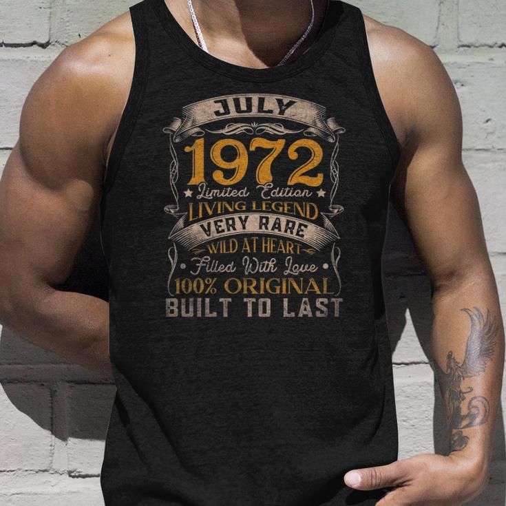 50 Years Old Vintage July 1972 Limited Edition 50Th Birthday Tank Top Gifts for Him