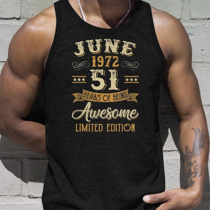 51 Years Awesome Vintage June 1972 51St Birthday Unisex Tank Top Gifts for Him