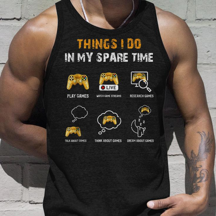 6 Things I Do In My Spare Time Play Funny Video Games Gaming Men Women Tank Top Graphic Print Unisex Gifts for Him