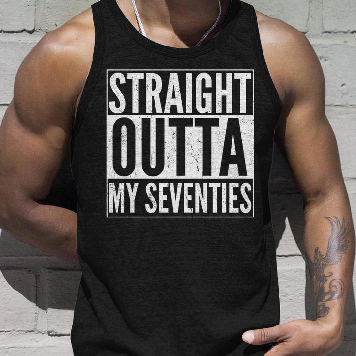 70Th Birthday - Straight Outta My Seventies Unisex Tank Top Gifts for Him