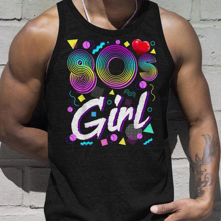 80S Girl Birthday Party Costume Retro Vintage Gift Women V2 Unisex Tank Top Gifts for Him