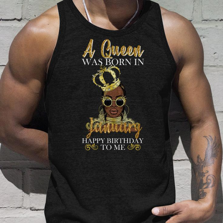 A Queen Was Born In January Happy Birthday Graphic Design Printed Casual Daily Basic Unisex Tank Top Gifts for Him