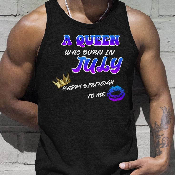 A Queen Was Born In July Happy Birthday To Me Graphic Design Printed Casual Daily Basic Unisex Tank Top Gifts for Him