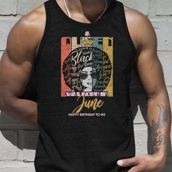 A Queen Was Born In June Graphic Design Printed Casual Daily Basic Unisex Tank Top Gifts for Him