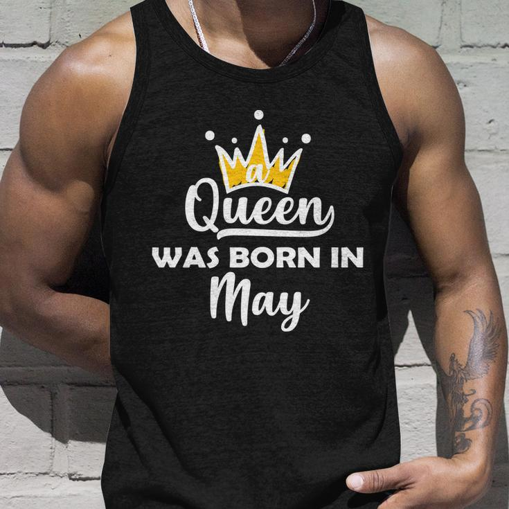 A Queen Was Born In May Birthday Graphic Design Printed Casual Daily Basic Unisex Tank Top Gifts for Him