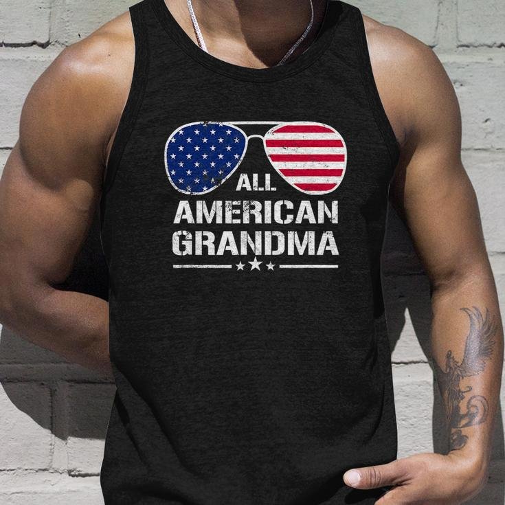 All American Grandma American Flag Patriotic Unisex Tank Top Gifts for Him