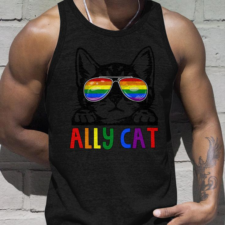 Ally Cat Lgbt Gay Rainbow Pride Flag Pride Month Unisex Tank Top Gifts for Him