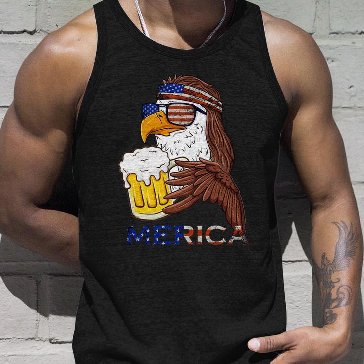 American Bald Eagle Mullet Graffiti 4Th Of July Patriotic Gift Unisex Tank Top Gifts for Him