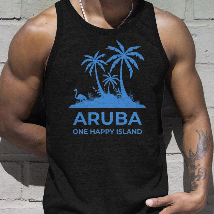 Aruba One Happy Island V2 Unisex Tank Top Gifts for Him