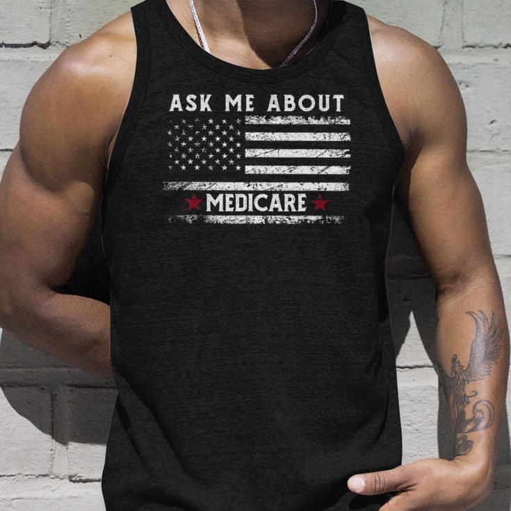 Ask Me About Medicare Health Insurance Consultant Agent Cool Tank Top Gifts for Him