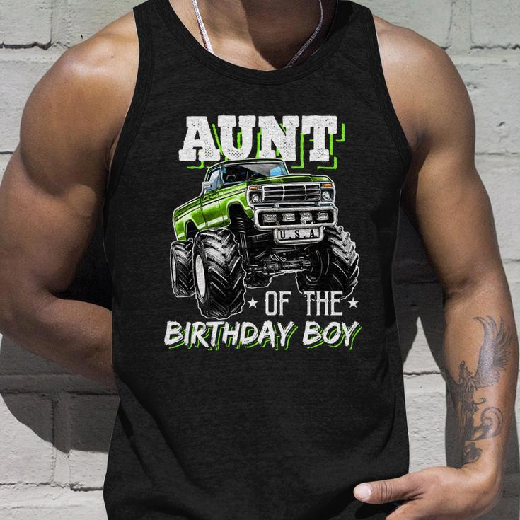Aunt Of The Birthday Boy Monster Truck Birthday Party Funny Gift Unisex Tank Top Gifts for Him