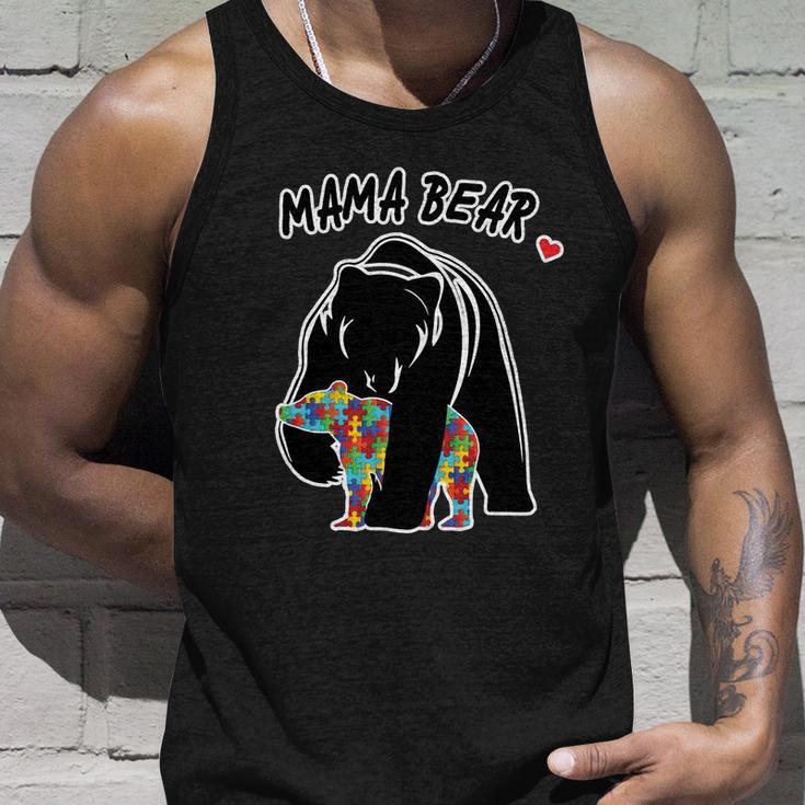 Autism Awareness Moma Bear Tshirt Unisex Tank Top Gifts for Him