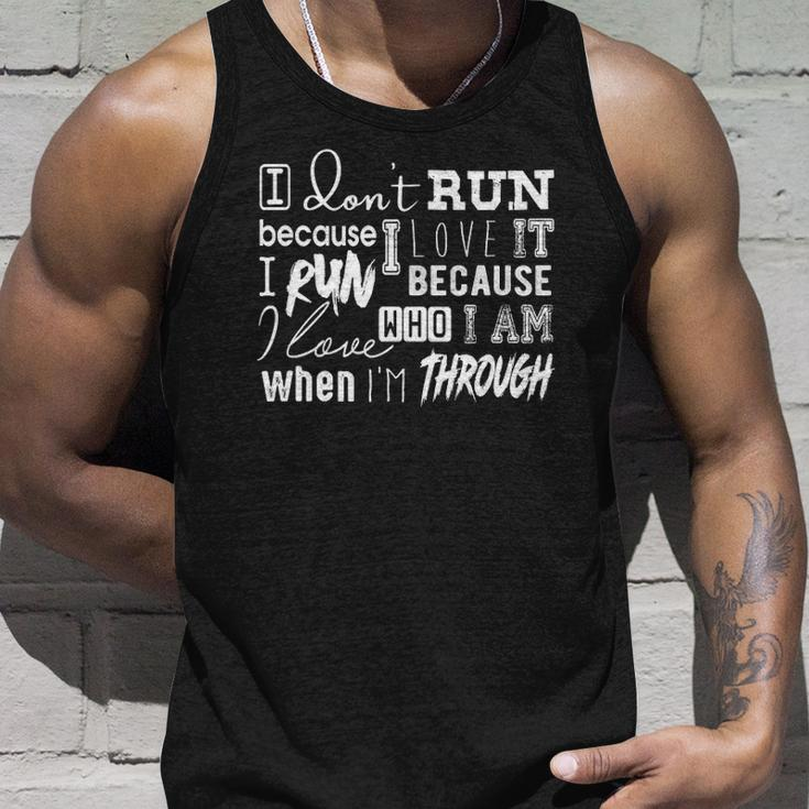 Awesome Quote For Runners &8211 Why I Run Unisex Tank Top Gifts for Him
