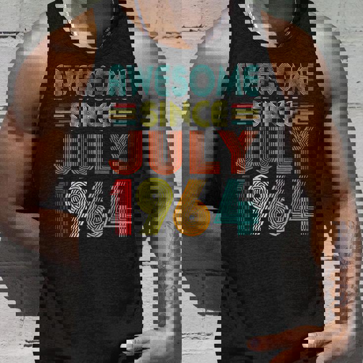 Awesome Since July 1964 Vintage 58 Years Old 58Th Birthday Unisex Tank Top Gifts for Him