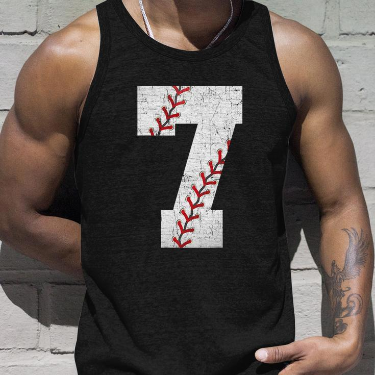 Baseball Softball Lover Seven Years Funy 7Th Birthday Boy Unisex Tank Top Gifts for Him