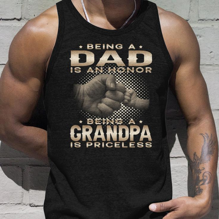Being A Dad Is An Honor Being A Grandpa Is Priceless Grandpa Gift Unisex Tank Top Gifts for Him