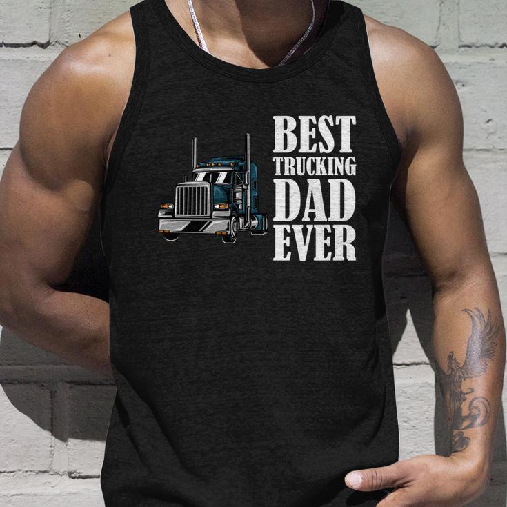 Best Trucking Dad Ever Big Rig Trucker Truck Driver Gift Unisex Tank Top Gifts for Him