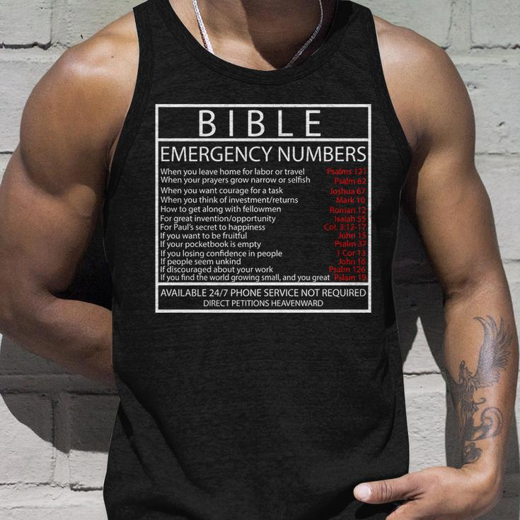 Bible Emergency Hotline Numbers Unisex Tank Top Gifts for Him