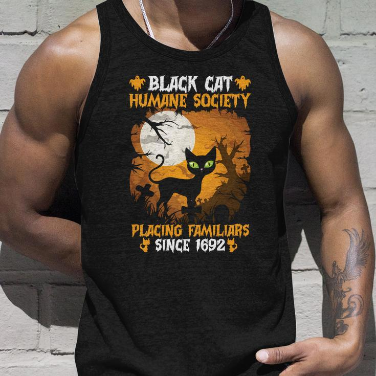 Black Cat Humane Society Placing Familiars Halloween Quote Unisex Tank Top Gifts for Him