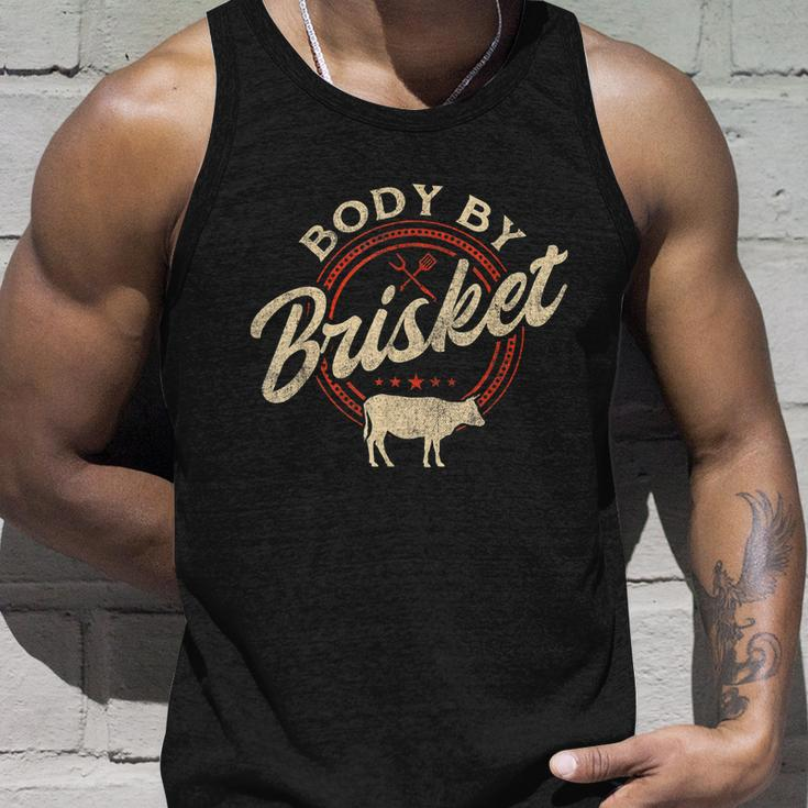 Body By Brisket Pitmaster Bbq Lover Smoker Grilling Unisex Tank Top Gifts for Him