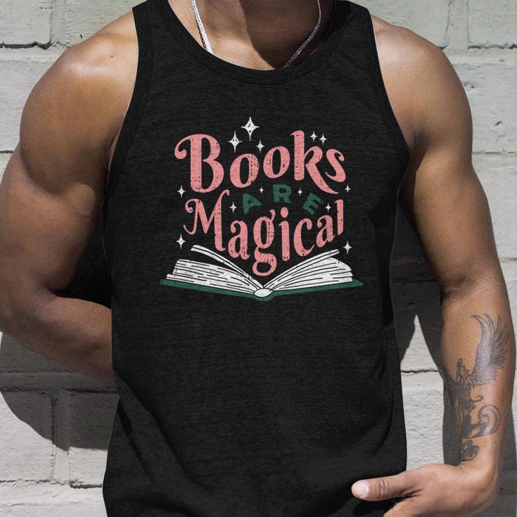 Books Are Magical Reading Quote To Encourage Literacy Gift Unisex Tank Top Gifts for Him