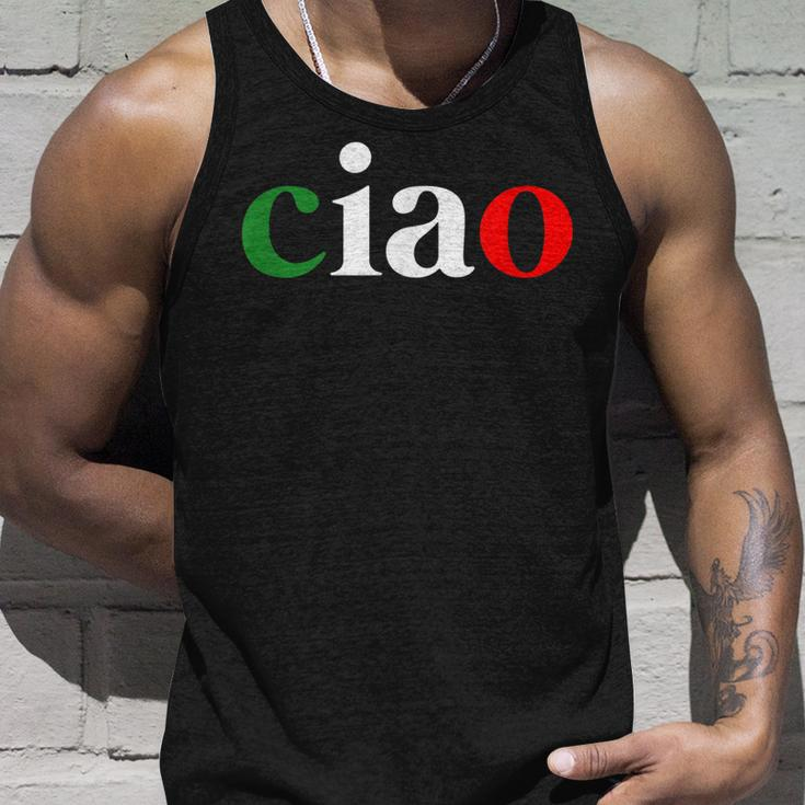 Born In Italy Funny Italian Italy Roots Ciao Men Women Tank Top Graphic Print Unisex Gifts for Him