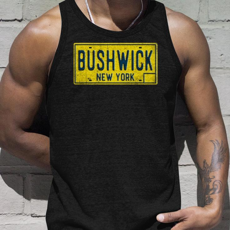 Bushwick Brooklyn New York Old Retro Vintage License Plate Unisex Tank Top Gifts for Him
