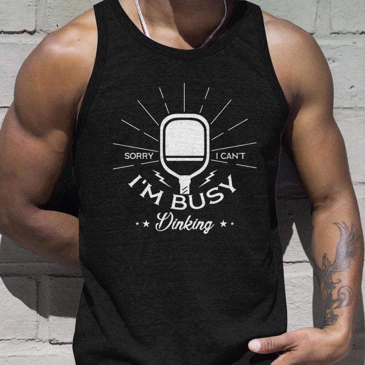 Busy Dinking Funny Pickleball Player Gift Unisex Tank Top Gifts for Him