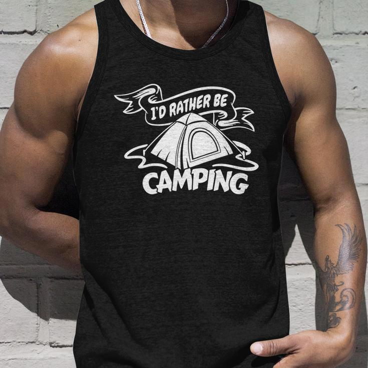 Camping Id Rather Be Camping Apparel Cool Gift Unisex Tank Top Gifts for Him