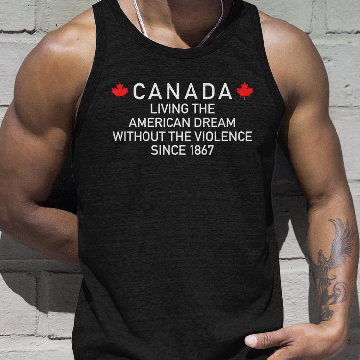 Canada Living The American Dream Without The Violence Since Tshirt Unisex Tank Top Gifts for Him